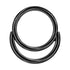 18g Double Black Hinged Ring