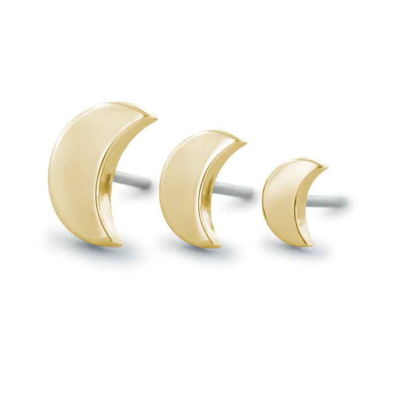 18k Gold Moon End by NeoMetal Replacement Parts 3.0mm 18k Yellow Gold