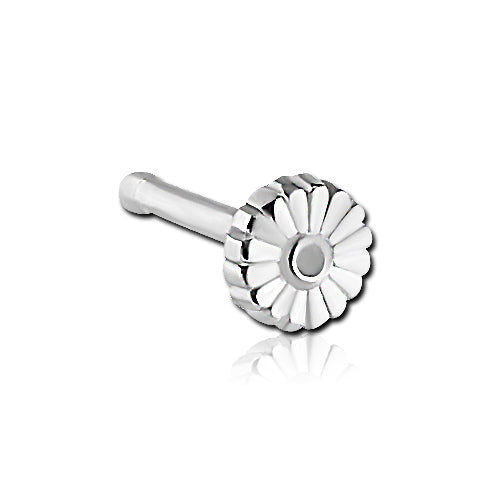 Flower Stainless Nose Bone Nose 20 gauge - 1/4" wearable (6.5mm) Stainless Steel