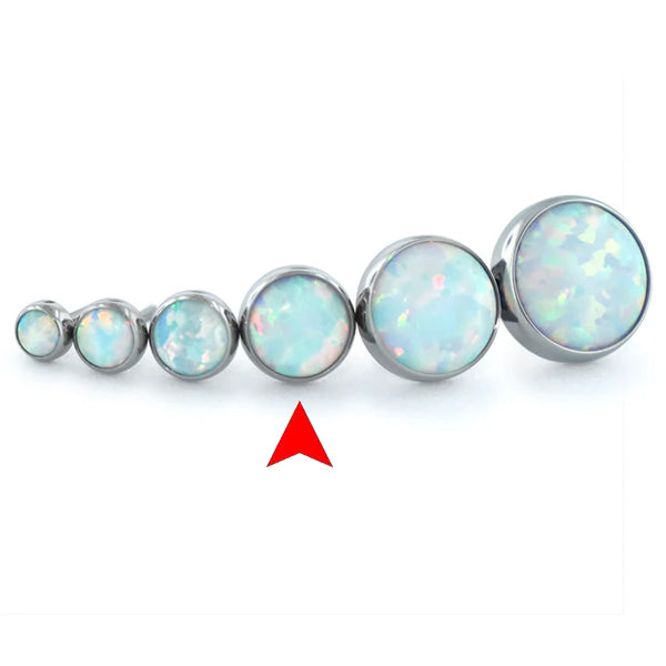 4mm Bezel-set Cabochon Threadless End by NeoMetal