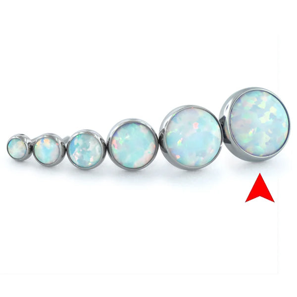 6mm Bezel-set Cabochon Threadless End by NeoMetal