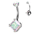 Princess CZ Titanium Belly Barbell Belly Ring