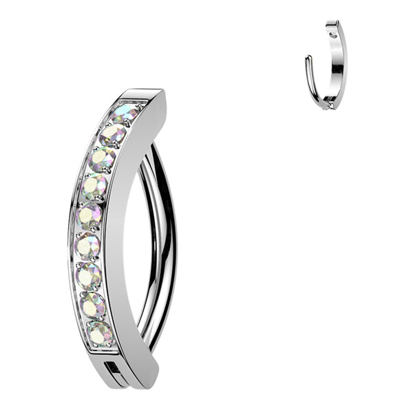 Titanium CZ Hoop Clicker