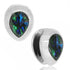 Abalone Brass Weights Ear Weights 5/8 inch (16mm) White Brass