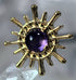 16g Sea Urchin Gold Titanium End Internal Ends 16 gauge - 7.5x7.5mm Amethyst