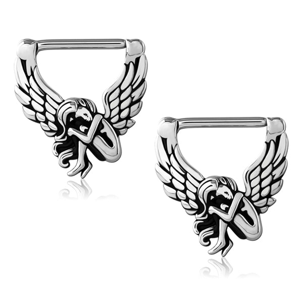 Angel Stainless Nipple Clickers Nipple Clickers 14g - 9/16" long (14mm) Stainless Steel