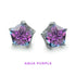 Pentagon Gem End by NeoMetal Threadless Ends 5mm Pentagon CZ Aqua Purple CZ