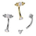 Ball Cluster Titanium Eyebrow Barbell