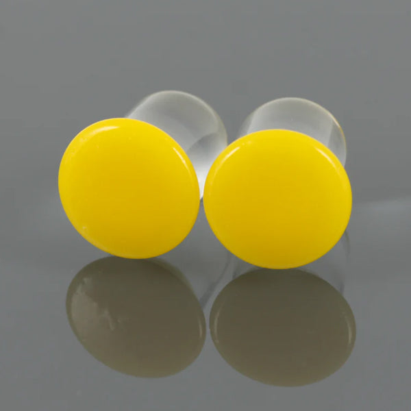 Banana Single Flare Plugs by Glasswear Studios Plugs 12 gauge (2mm) Banana