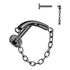 16g Chain Linked Curve Threadless Titanium Labret Labrets 16g - 5/16" long (8mm) Black Titanium