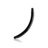 16g Black Curved Barbell (external, no ends) 2-PACK Replacement Parts 16g - 1/4" long (6mm) Black