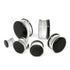 Black Double Flare Glass Plugs Stretched Lobes 4 gauge (5mm) Black
