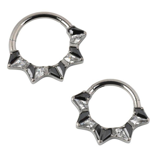 Kite Heart Titanium Hinged Ring Hinged Rings 16g - 5/16