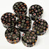 Black Millefiori Glass Plugs Stretched Lobes
