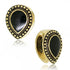 Black Reverse Teardrop Brass Weights Ear Weights 3/4 inch (19mm) Yellow Brass