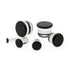 Black Single Flare Glass Plugs Stretched Lobes 12 gauge (2mm) Black