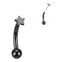 Star Top Threadless Curved Barbell