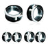 Jumbo 2-Tone Silicone Tunnels Stretched Lobes 1-1/8 inch (28mm) Black & White