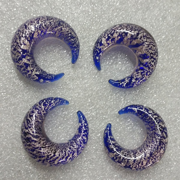 Blue Foil Glass Pincher Septum Pincers