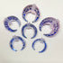 Blue Foil Glass Pincher Septum Pincers 8g (3mm) - 1/2" diameter (13mm) Blue Foil