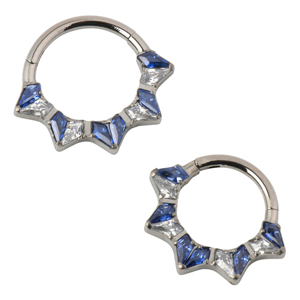 Kite Heart Titanium Hinged Ring Hinged Rings 16g - 5/16