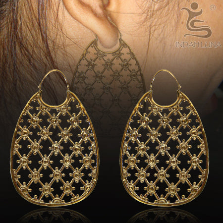 Praesa Brass Earrings Earrings 18 gauge (1mm) Yellow Brass