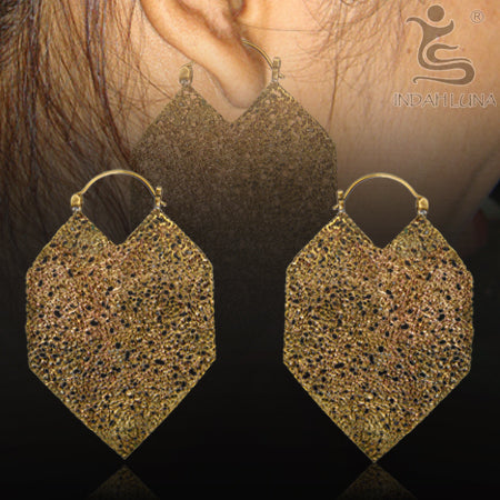 Busa Laut Brass Earrings Earrings 18 gauge (1mm) Yellow Brass