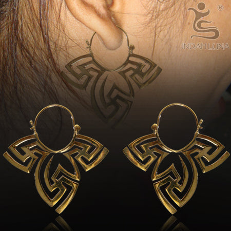 Brass Earrings Earrings 18 gauge (1mm) Yellow Brass