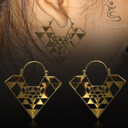 Brass Earrings Earrings 18 gauge (1mm) Yellow Brass