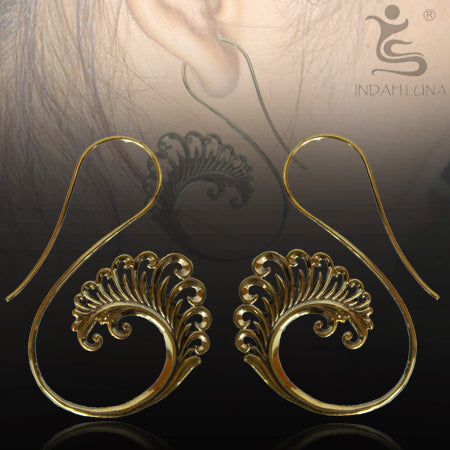 Piuma Brass Hangers Earrings 16 gauge (1.2mm) Yellow Brass