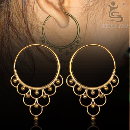 Campane Brass Hoops Earrings 14 gauge (1.6mm) Yellow Brass