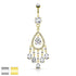 CZ Chandelier Belly Dangle Belly Ring