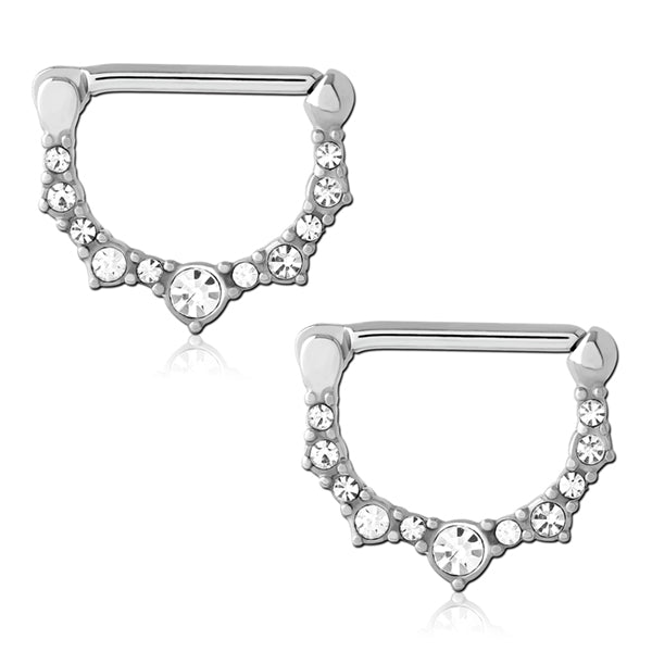 CZ Stainless Nipple Clickers Nipple Clickers 14g - 15/32