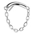 Chain Linked Curve Threadless Titanium End Threadless Ends High Polish (silver)