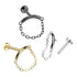 16g Chain Linked Curve Titanium Labret Labrets