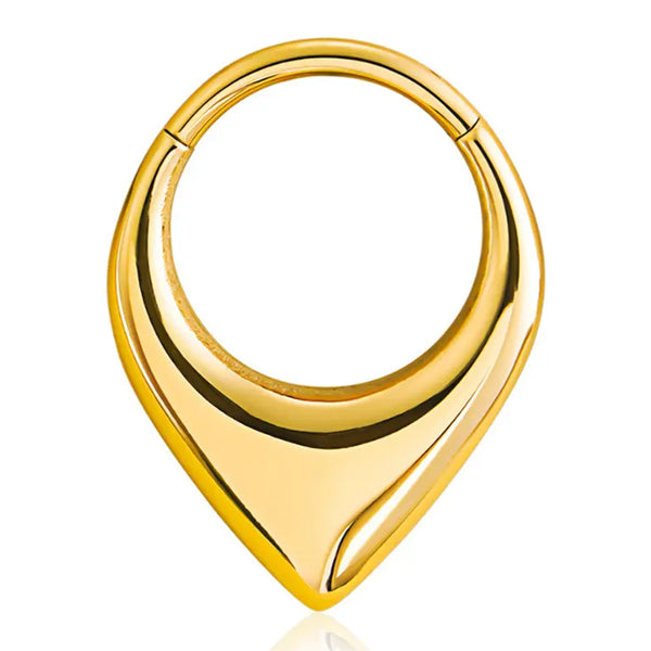 Chunky-V Gold Titanium Hinged Ring