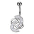 CZ Knot Belly Ring