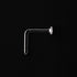 Nostril Retainer by Gorilla Glass L-Bend Studs 18g - 1/4" wearable (6.5mm) Straight L-Bend