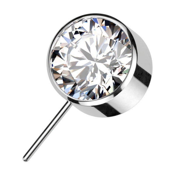 Side-set Bezel CZ Threadless Ends Threadless Ends