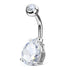 Teardrop CZ Belly Ring