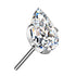 Teardrop CZ Titanium Threadless End Threadless Ends 3x5mm Clear CZ
