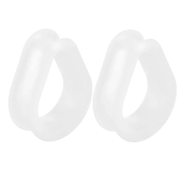 Clear Teardrop Silicone Tunnels Plugs 0 gauge (8mm) Clear
