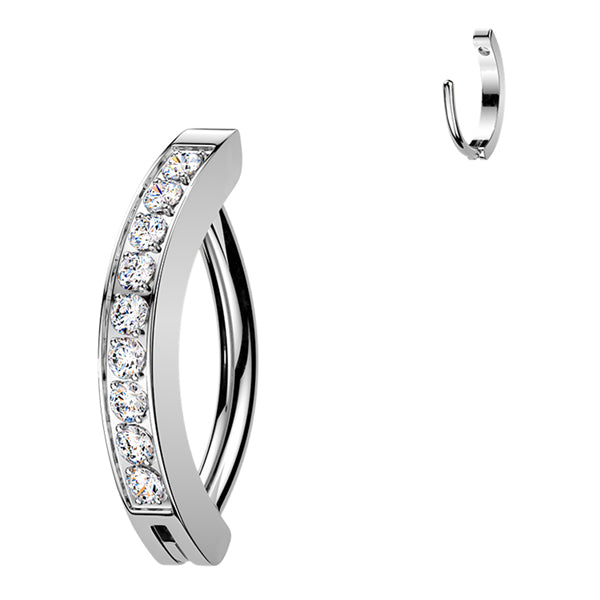 Titanium CZ Hoop Clicker