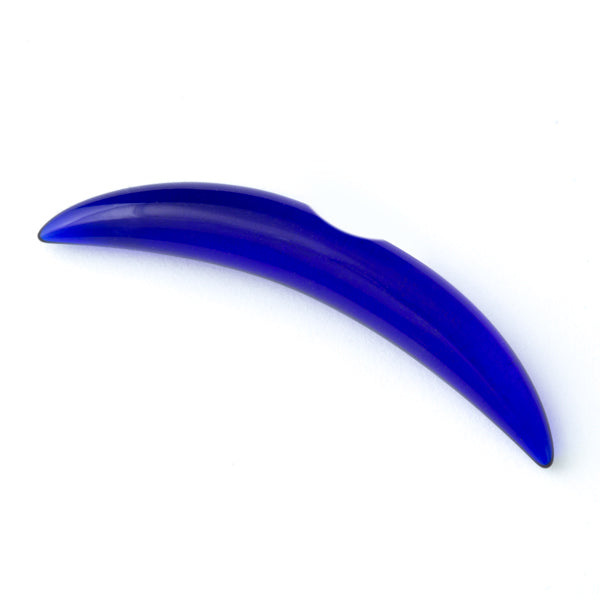 Notched Simple Septum Tusk by Gorilla Glass Septum Tusks 8 gauge (3mm) Cobalt