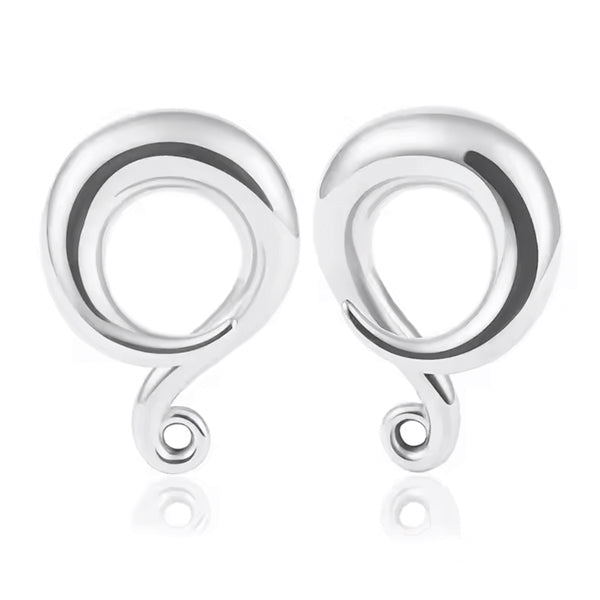 DIY Stainless Coils Stretched Lobes 6 gauge (4mm) Stainless Steel