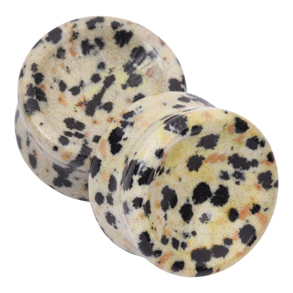 Dalmation Jasper Concave Plugs Plugs 0 gauge (8mm) Dalmation Jasper