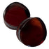 Dark Indonesian Amber Teardrop Plugs Plugs 0 gauge (8mm) Dark Indonesian Amber