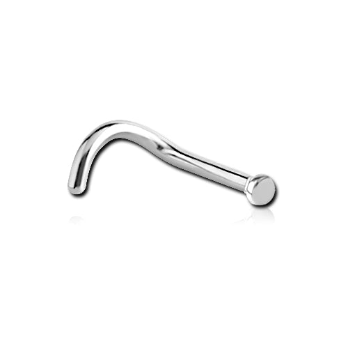 Disc Stainless Nostril Screw Nose 20g - 1/4 wearable (6.5mm) Stainless Steel