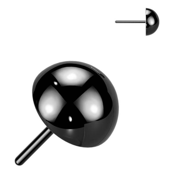 Dome Black Titanium Threadless End Threadless Ends 3mm Dome Black Titanium