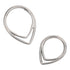 Double-V Titanium Hinged Ring Hinged Rings 16g - 5/16" diameter (8mm) High Polish (silver)